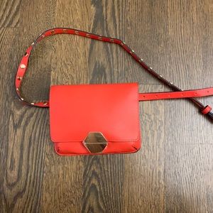Small Red Zara belt bag